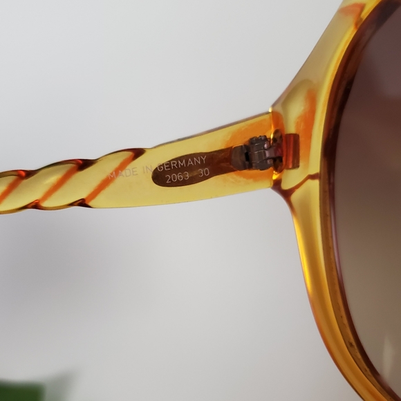 Vintage Christian Dior 1970s Amber Braid Sunglasses Made in Germany - Picture 12 of 13